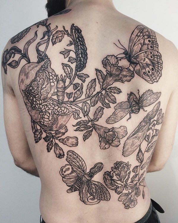 fluture-și-plant-back-tatuaj-92