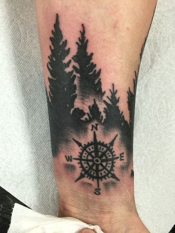 forrest compass sleeve tattoo