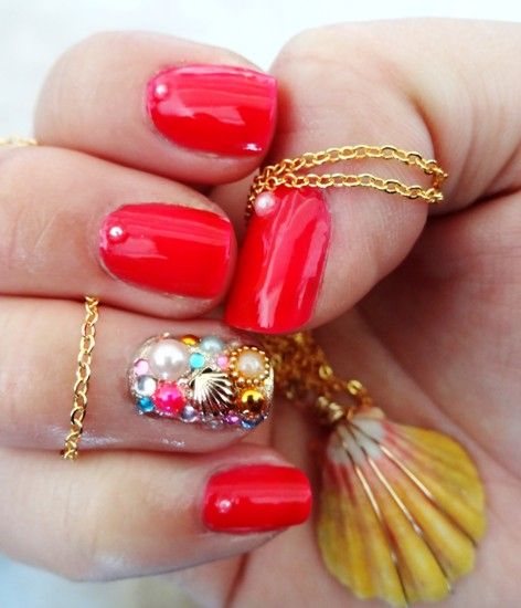 Raudona Nail designs with Jewellers