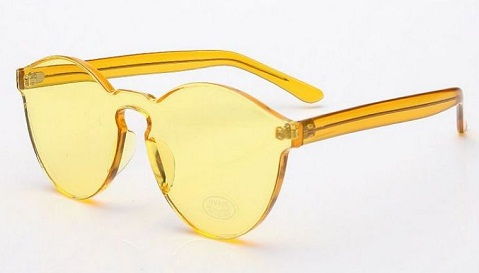 Transparent Lens Yellow Sunglass