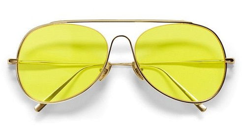 Metallic Frame Yellow Sunglass