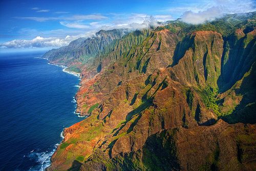 N / A Pali Coast aerial - Kauai, Hawaii