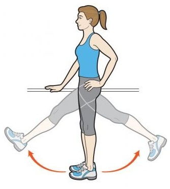 Naprej and backward Leg Swings exercises for hips (1)