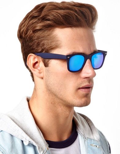 Mėlyna Mirror Lens Sunglasses