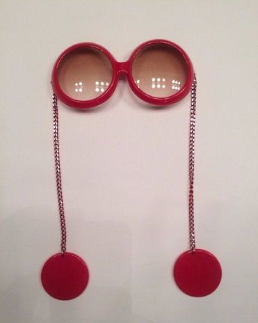 Red Sunglasses with Earring