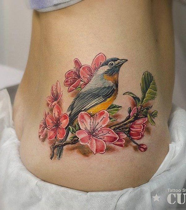pasăre-și-floare-tatuaj-53