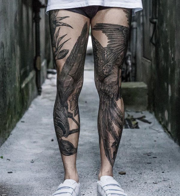 paukščiai-tatuiruotė-ant-kojos-62