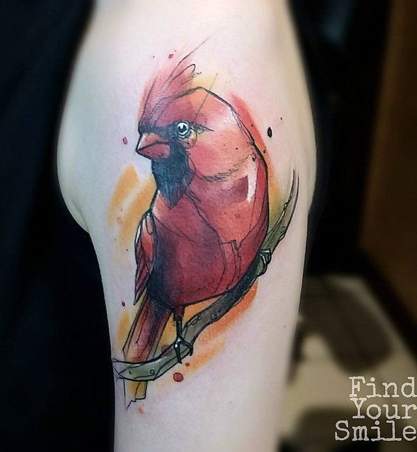 kardinolas-paukštis-tatuiruotė-94