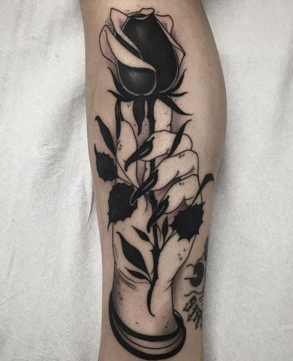 rose-with-hand-tattoo-on-half-sleeve-64