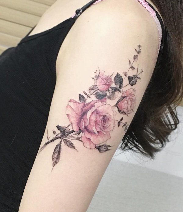 amezing-pink-rose-sleeve-tattoo-for-women-79