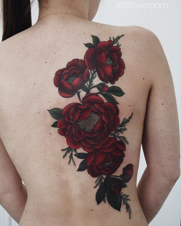piros színű rózsa-tetoválás-65