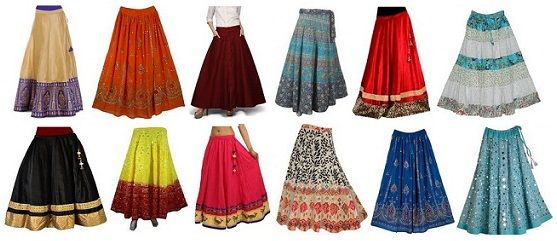 Hosszú és rövid indiai szoknya-tervez-for-women