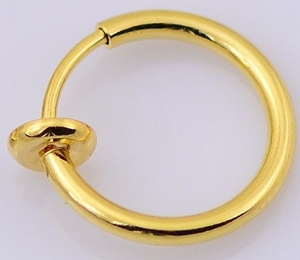 Pur Gold 10 MM wide Big Nose Ring