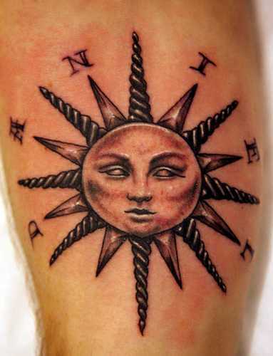 Sun clock Tattoo
