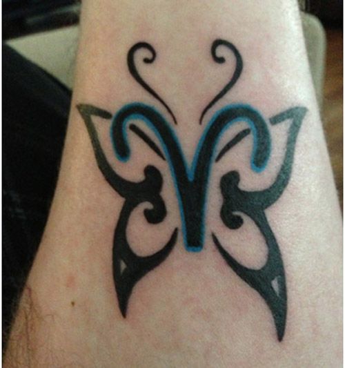 A Butterfly Aries Symbol