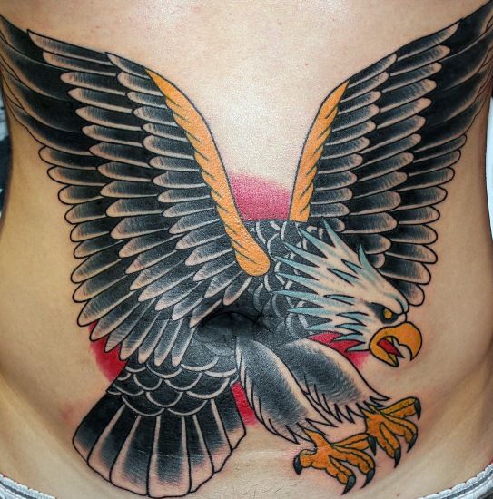 Vultur belly tattoo