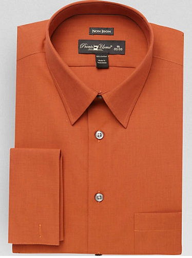 Burnt Orange French Placket Men´s Shirt