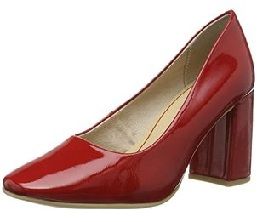 Closed Toe Pump Red Shoe for Women