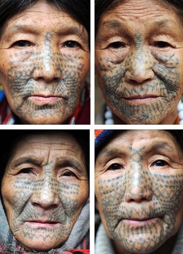 [FOCUS] (1) CHINA-YUNNAN-DERUNG-tattooed FACE (CN)