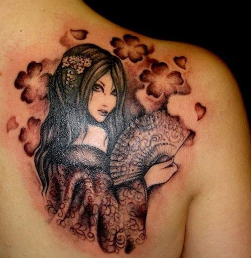 chinez lady tattoo