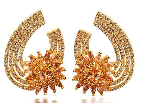 Stylish and elegant bridal earrings