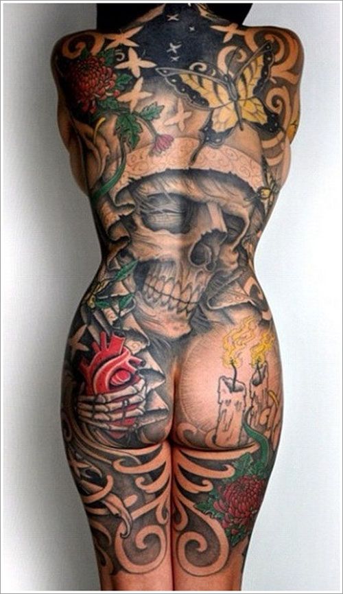 Kaukolė Full Body Tattoos