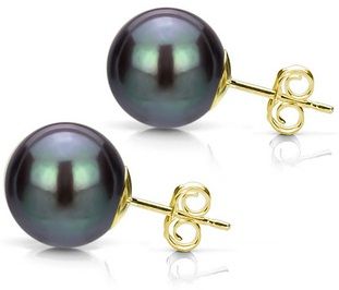 aukso-juodos-puikios-apvalios-akoya-perlų auskarai-6
