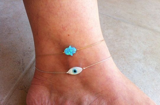 gold-anklets-designs-evil-eye-anklets-with-charming-gold-chain