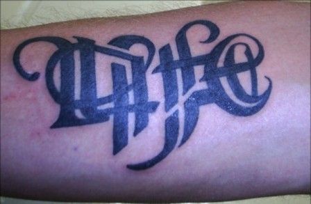  Word Life tattoo