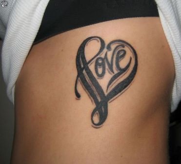  Word love tattoo
