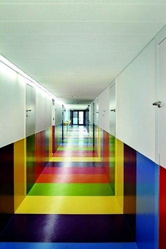 Rainbow Hall Way Color Design