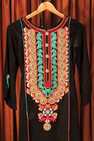 Long Pakistani Embroidered Kurti