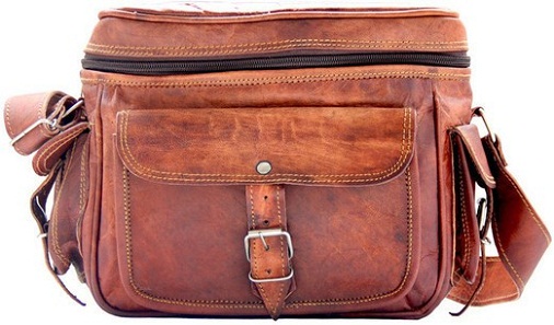 Iparművészet Vintage Leather Brown Travel Camera Bag - Men & Women -12