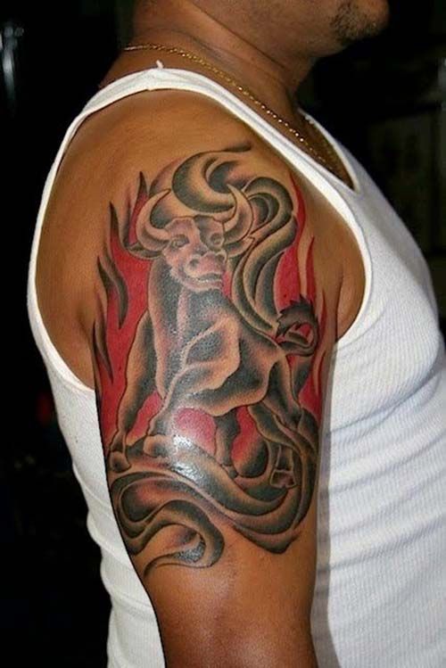 Raging Bull Tattoo Design