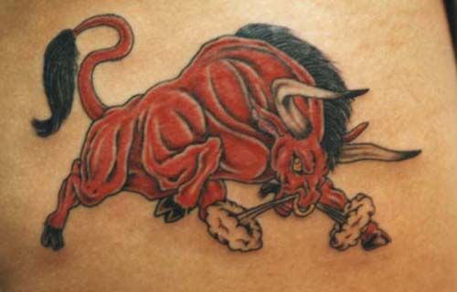 Brown Bull Tattoo Designs