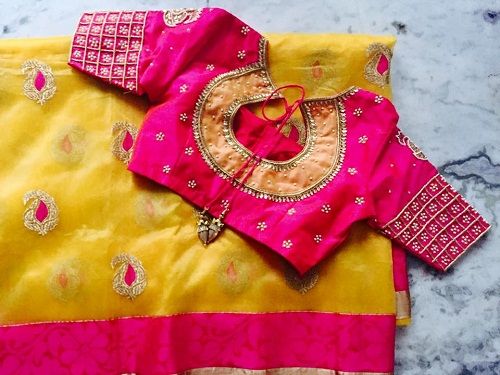 Designer blouse designs for silk sarees6