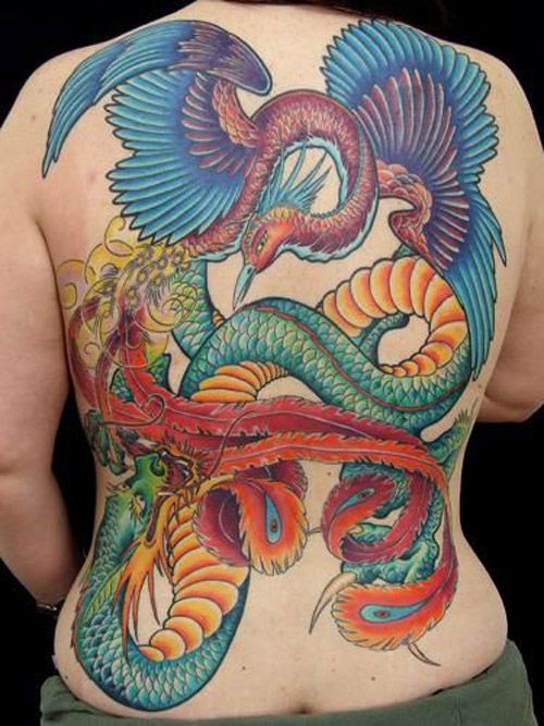 drakonas with a phoenix tattoo
