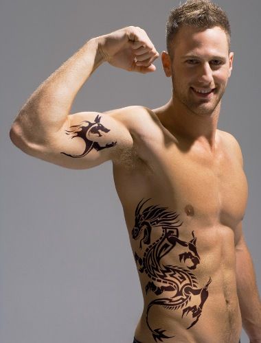 Biceps dragon tattoo
