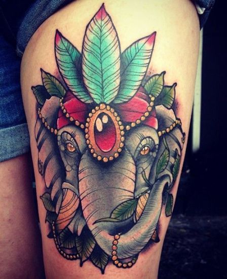 Elefánt Tattoo 7