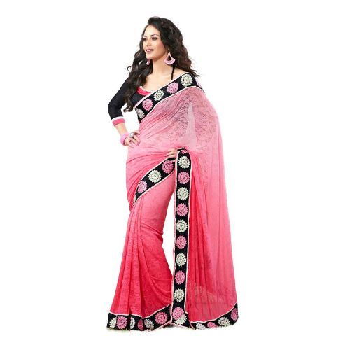 Embroidery Sarees-Light Pink Saree 5