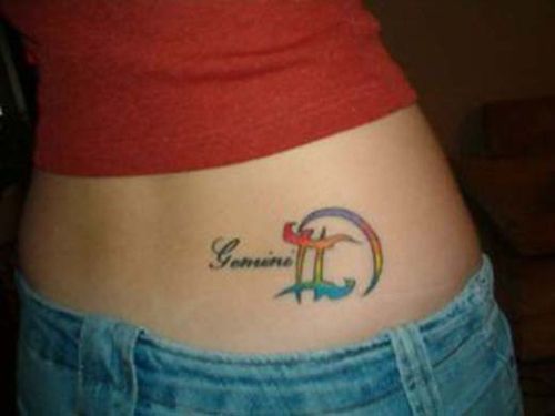 Žemutinė Back Gemini Tattoo