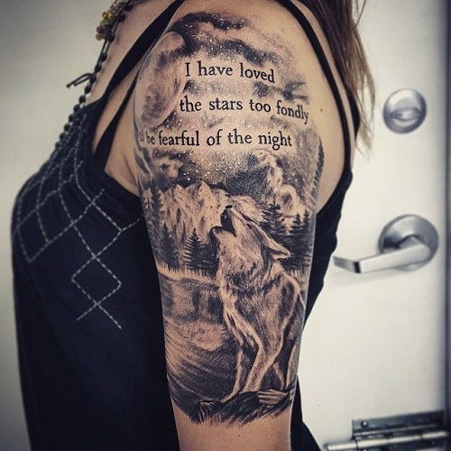 Farkas with Quotes Tattoo for Half Sleeve
