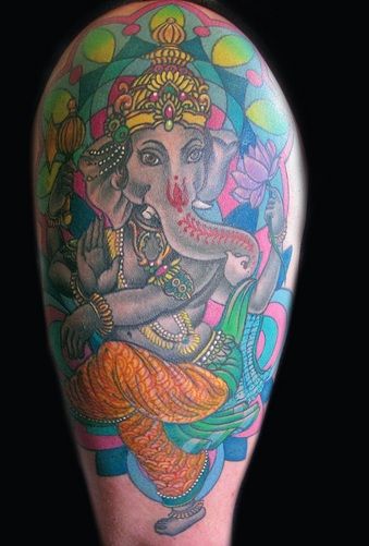 Ganapati Half Sleeve Tattoo