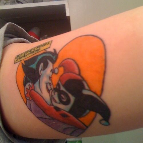 Dzsókerkártya and Harley Quinn tattoo