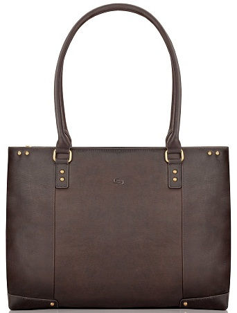Vintage Leather Laptop Carry Bag for Women