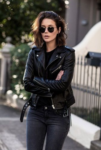 Klasszikus Leather Biker Jacket