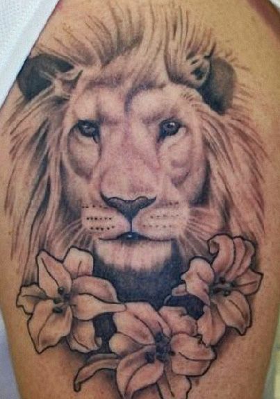 Lion with Flower Theme