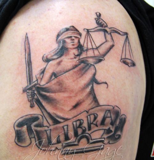 Libra Lady Justice Tattoo
