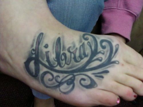 Libra Foot Tattoo