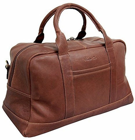Piele Duffle Bag with Top Zip